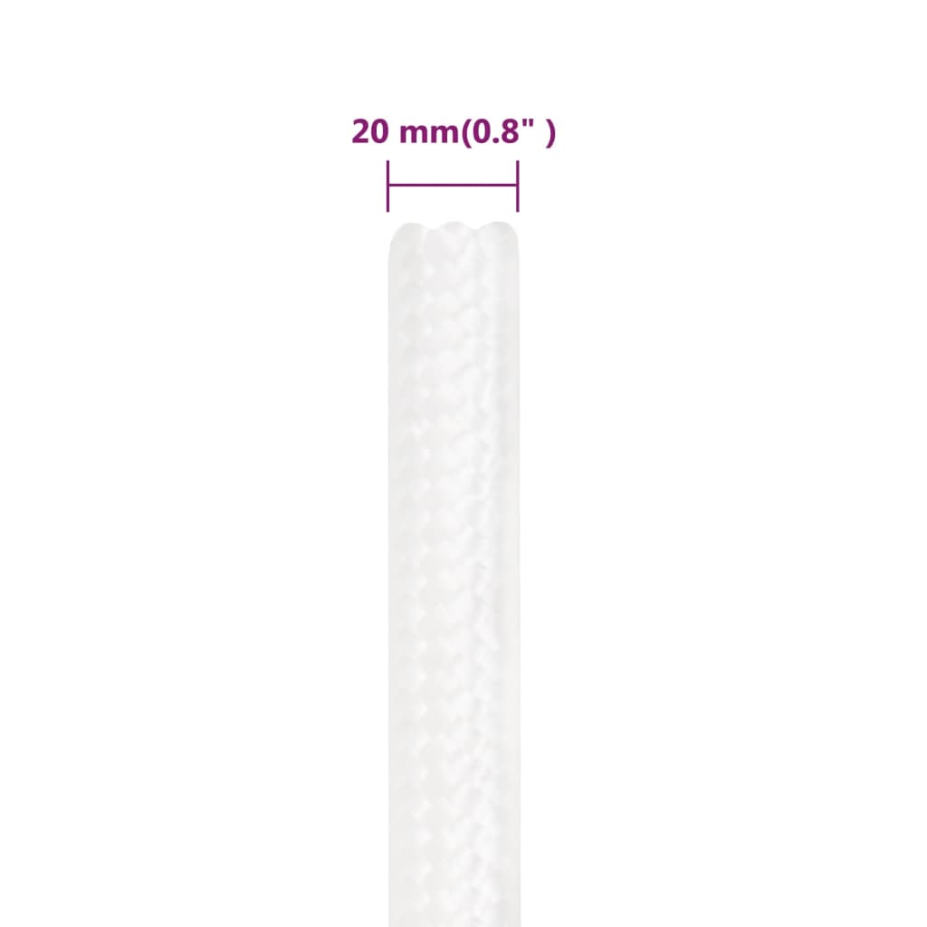 Boottouw 00 M Polypropyleen Vol Wit 20 mm 100 m