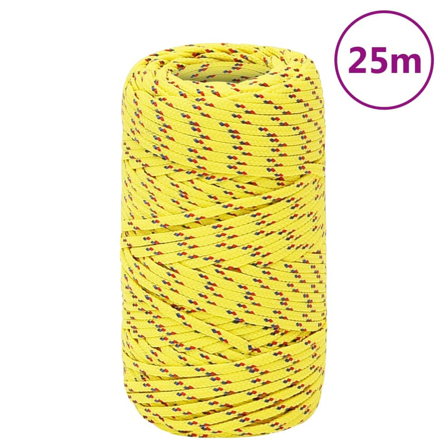 Boottouw Polypropyleen Geel 2 mm 25 m