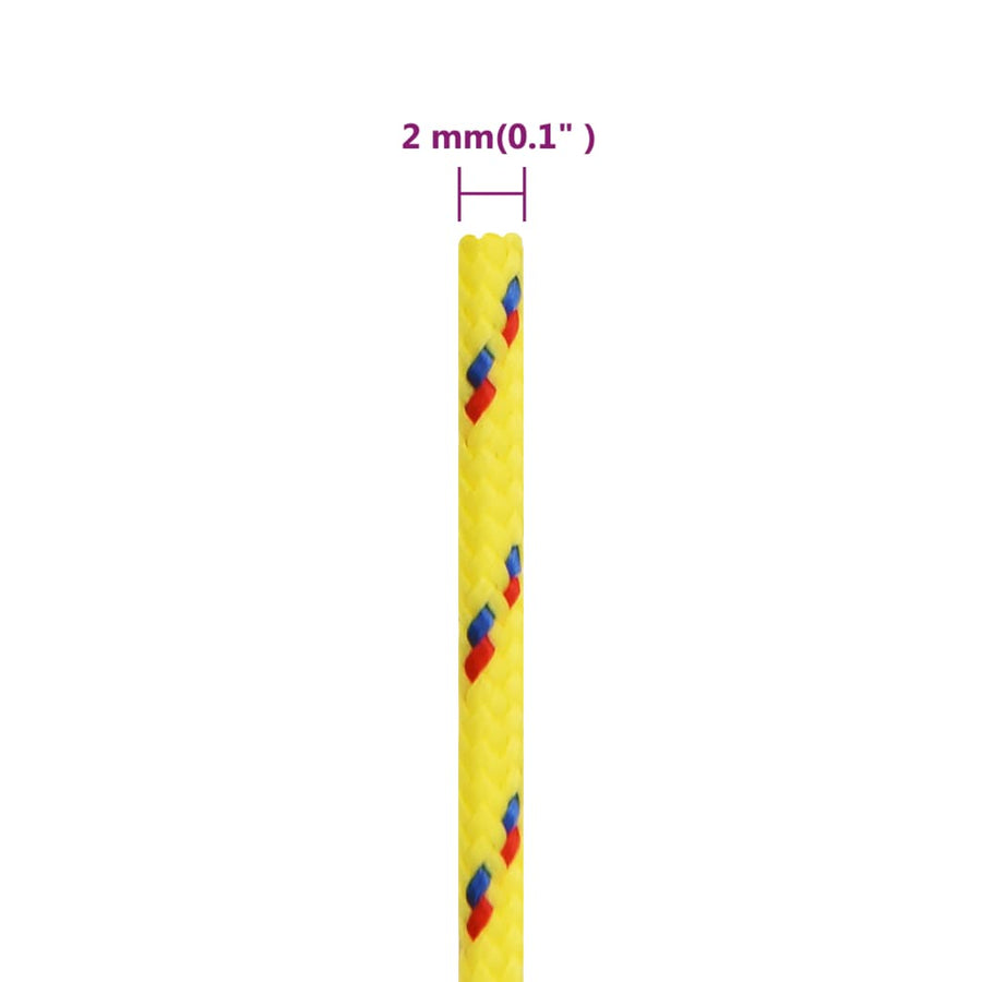 Boottouw Polypropyleen Geel 2 mm 25 m