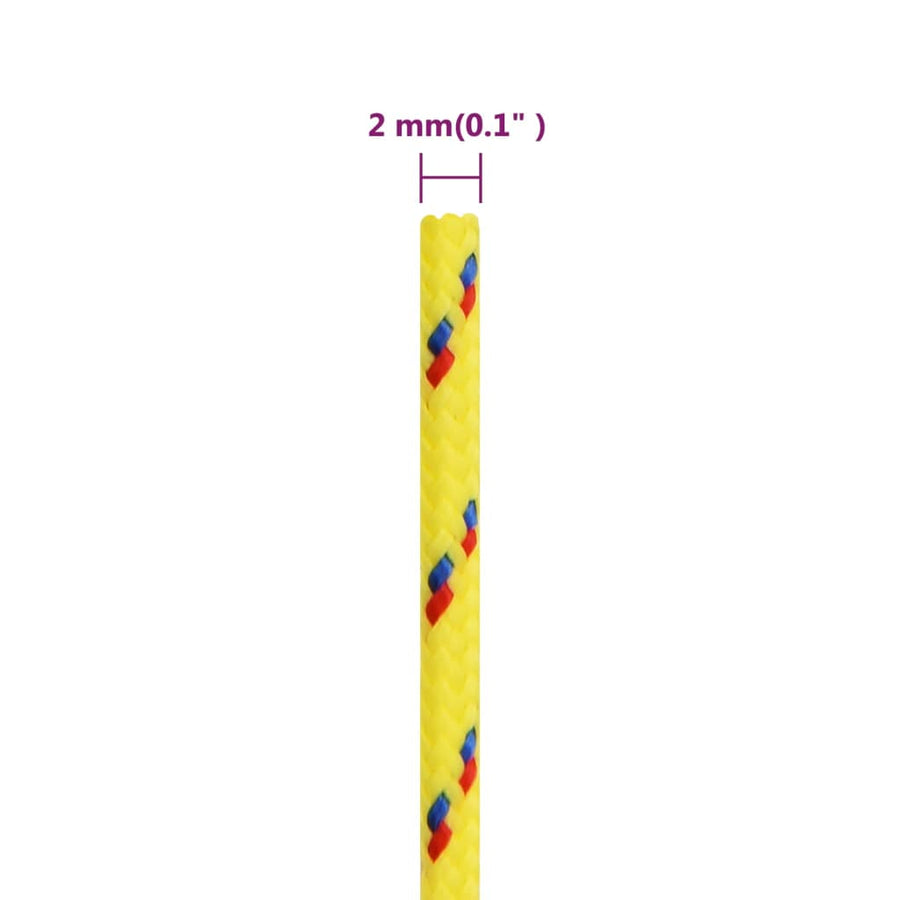 Boottouw 2 mm 100 m polypropyleen geel 2 mm 100 m