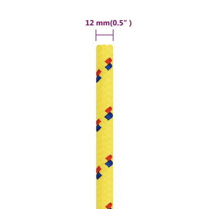 Boottouw 12 Mm 50 M Polypropyleen Geel