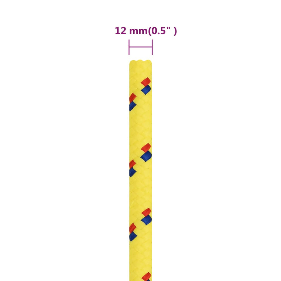 Boottouw 12 Mm 50 M Polypropyleen Geel