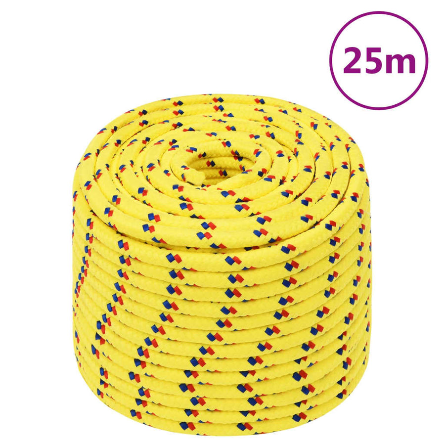 Boottouw 4 Mm Polypropyleen Geel 14 mm 25 m