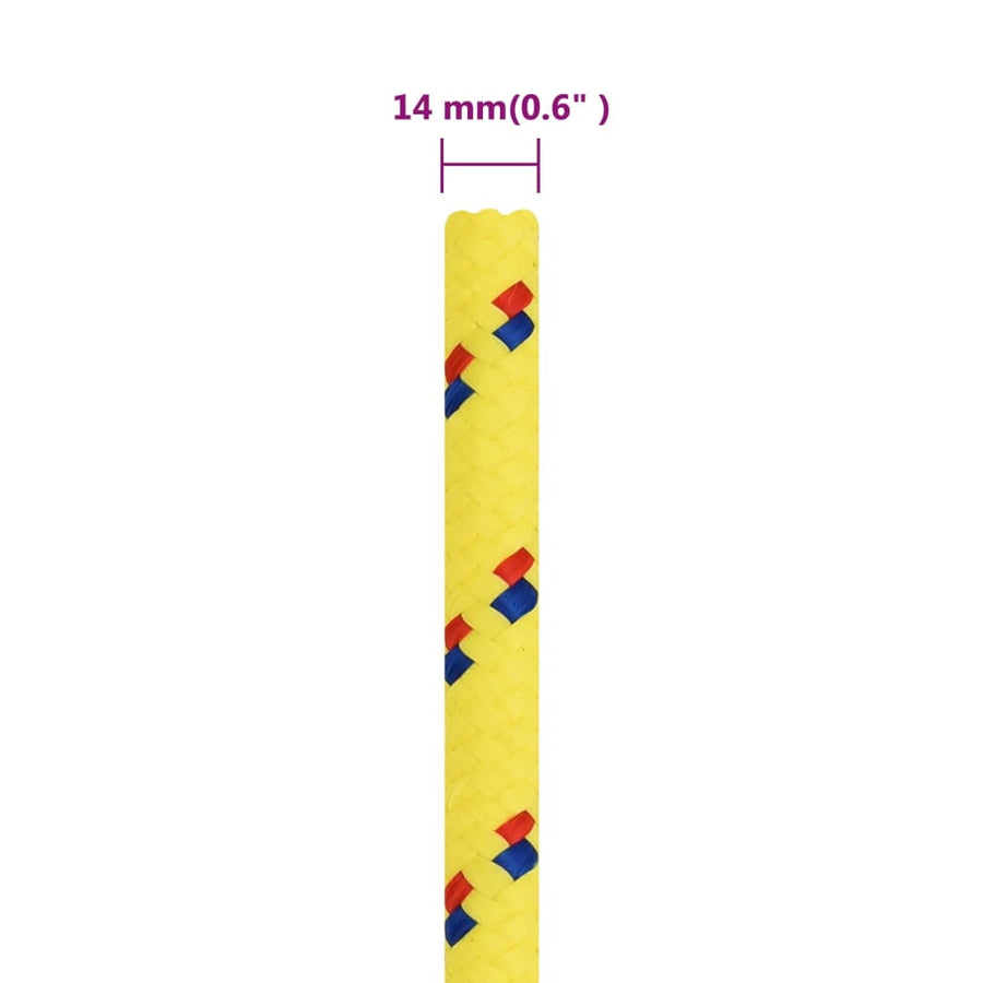 Boottouw 4 Mm Polypropyleen Geel 14 mm 25 m