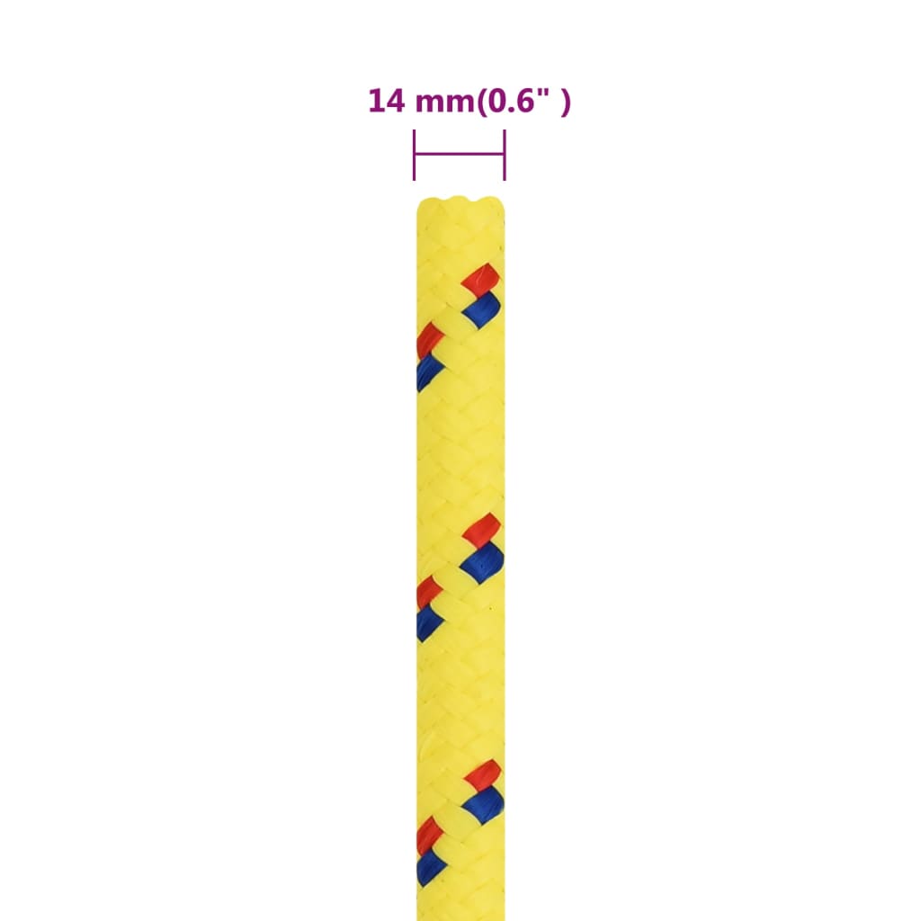 Boottouw 4 Mm Polypropyleen Geel 14 mm 50 m