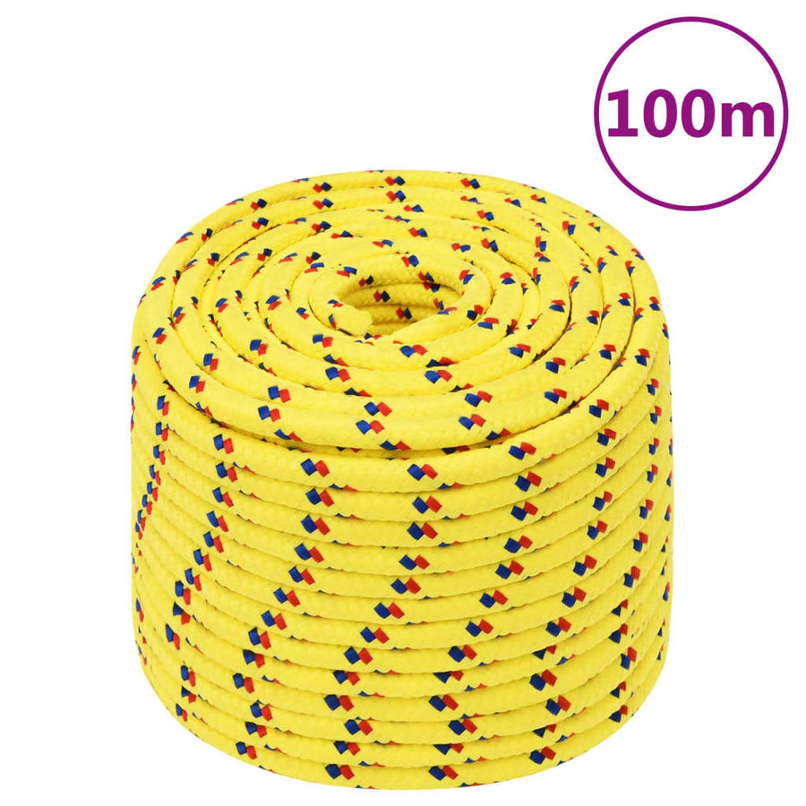 Boottouw 4 Mm 00 M Polypropyleen Geel 14 mm 100 m