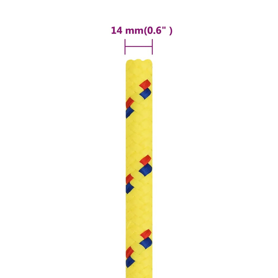 Boottouw 4 Mm 00 M Polypropyleen Geel 14 mm 100 m