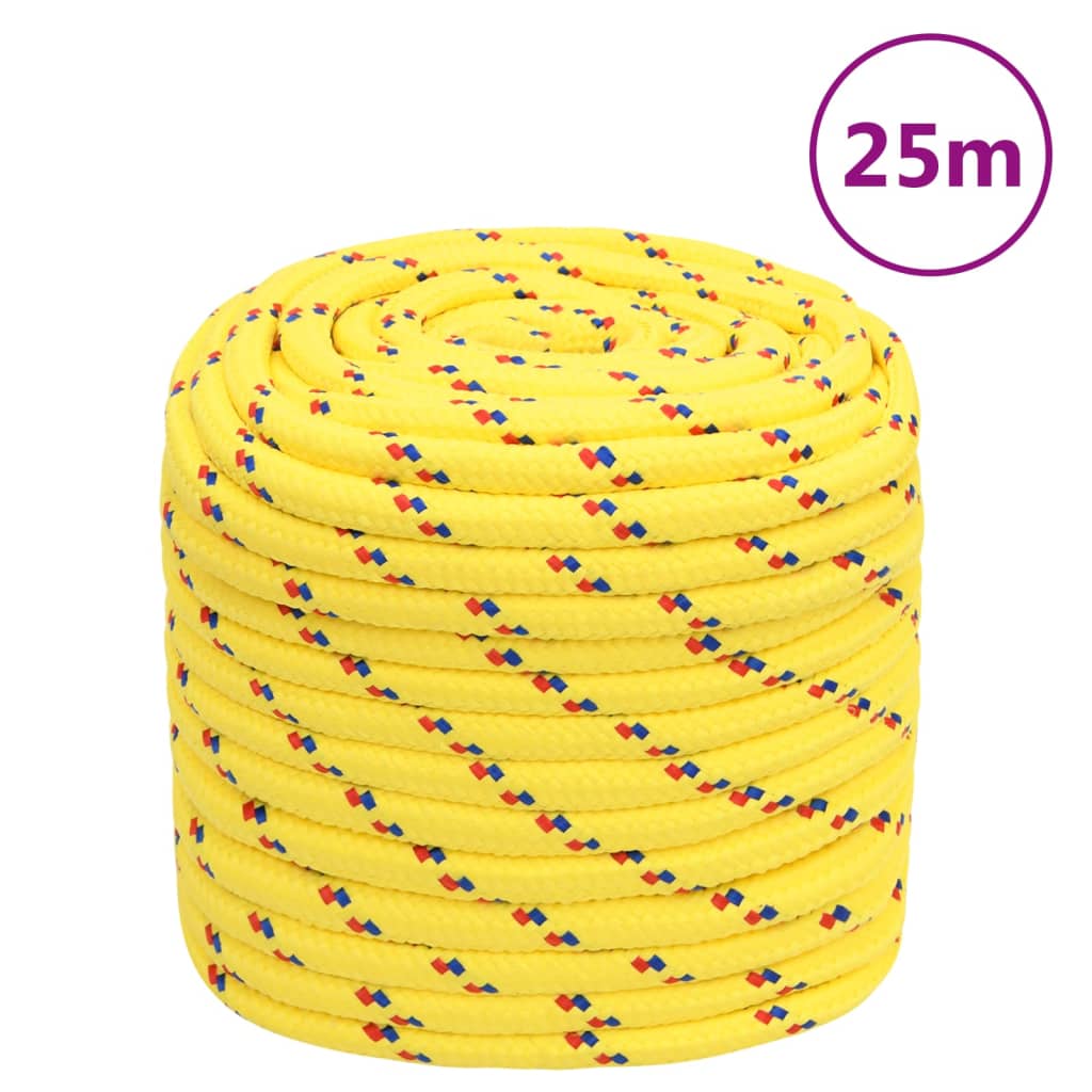 Boottouw 8 Mm Polypropyleen Geel 18 mm 25 m