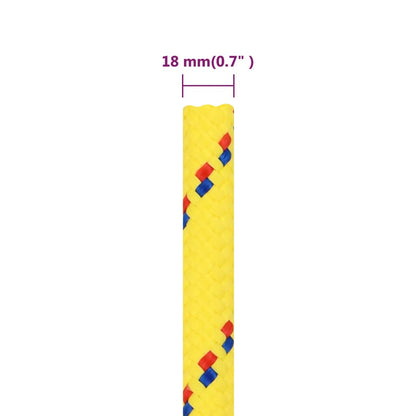 Boottouw 8 Mm Polypropyleen Geel 18 mm 25 m