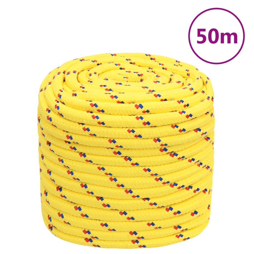 Boottouw 8 Mm Polypropyleen Geel 18 mm 50 m