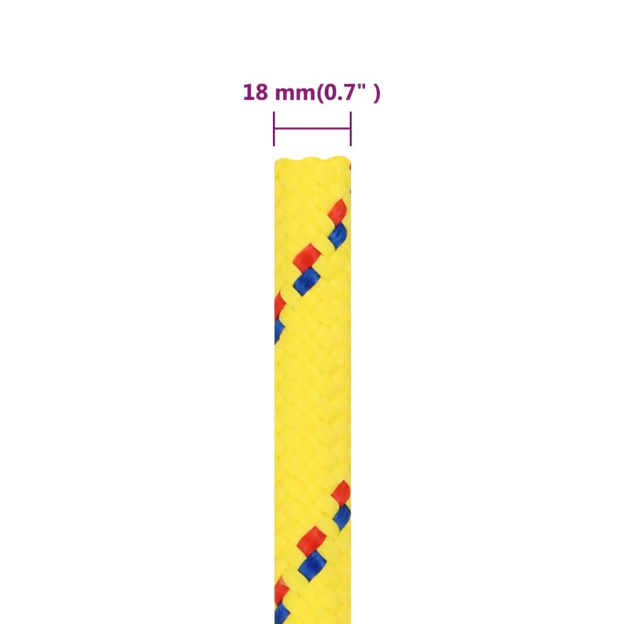 Boottouw 8 Mm Polypropyleen Geel 18 mm 50 m