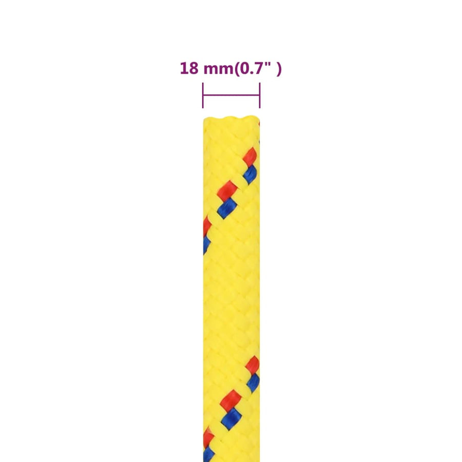 Boottouw 8 Mm 00 M Polypropyleen Geel 18 mm 100 m