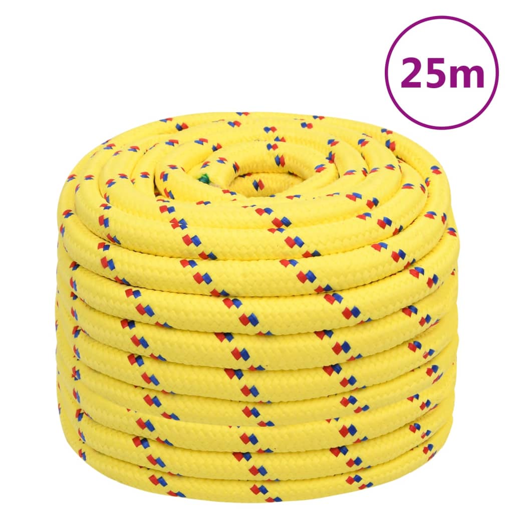 Boottouw Polypropyleen Geel 20 mm 25 m