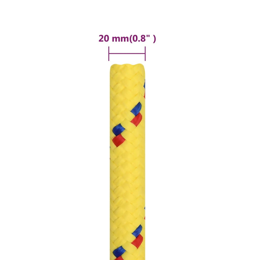 Boottouw Polypropyleen Geel 20 mm 25 m