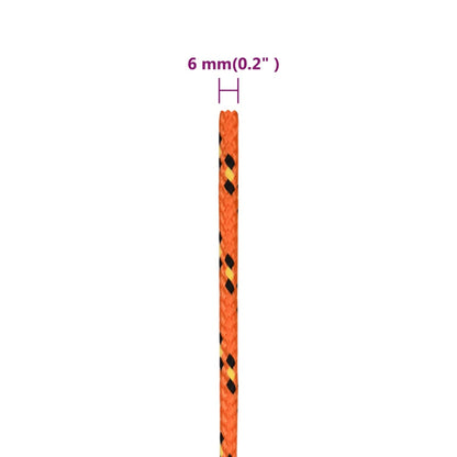 Boottouw 00 M Polypropyleen Oranje Orange 6 mm 100 m