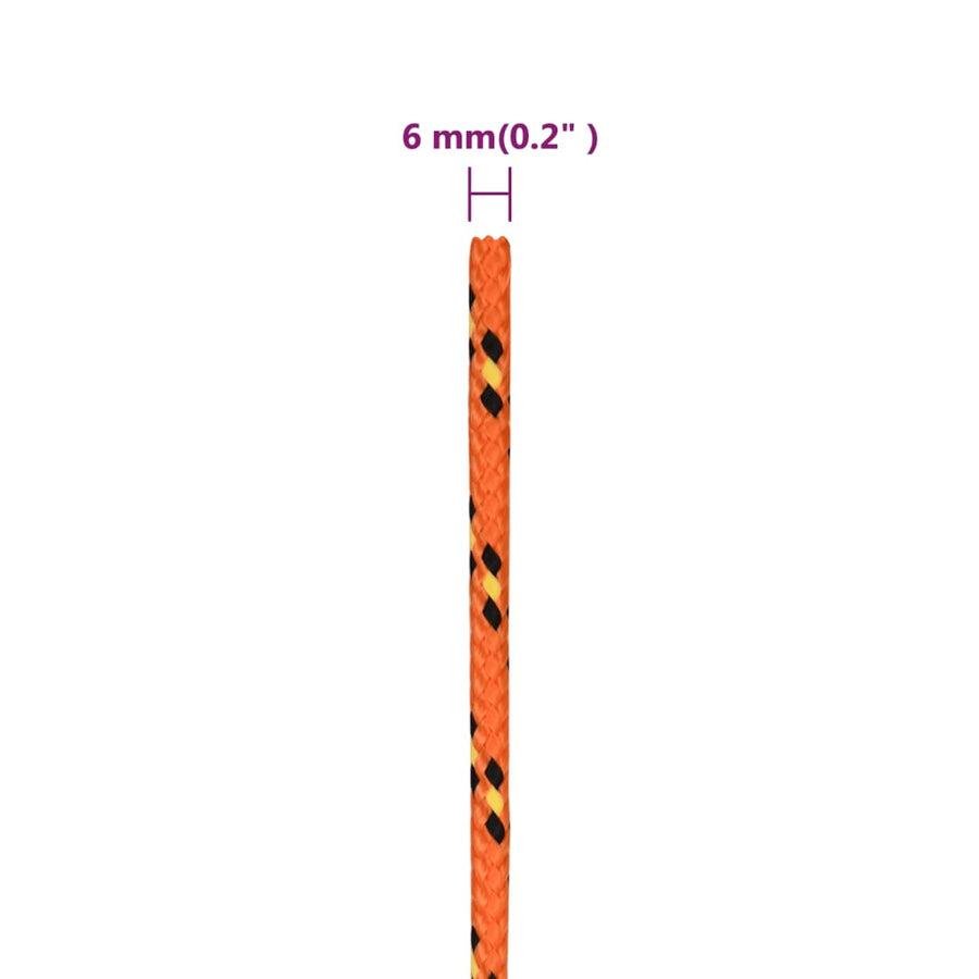 Boottouw 00 M Polypropyleen Oranje Orange 6 mm 100 m