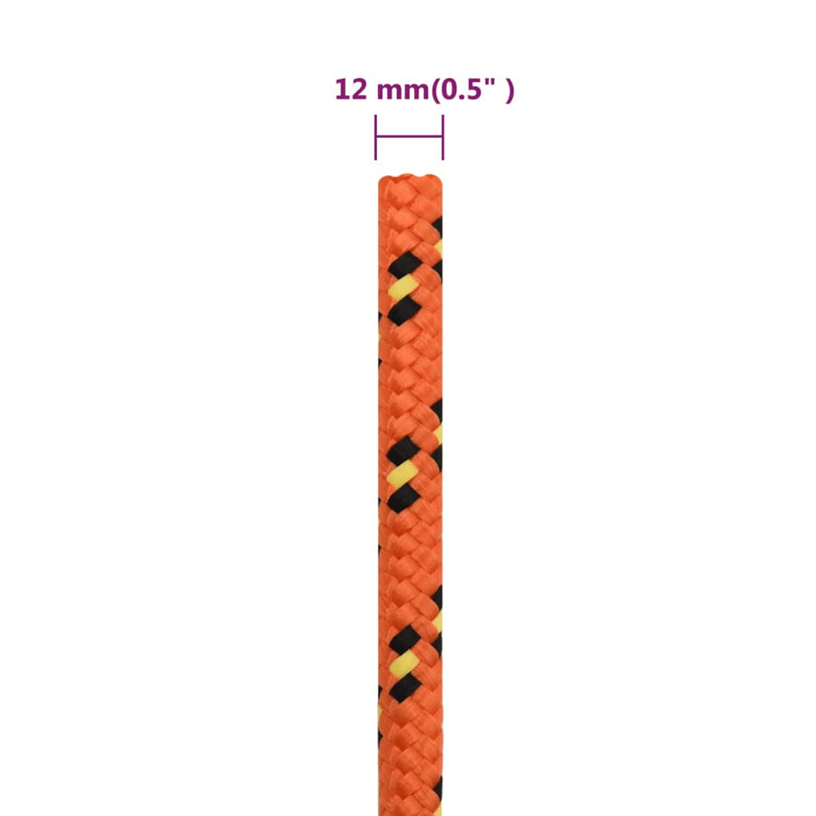 Boottouw 2 Mm Polypropyleen Oranje Orange 12 mm 25 m