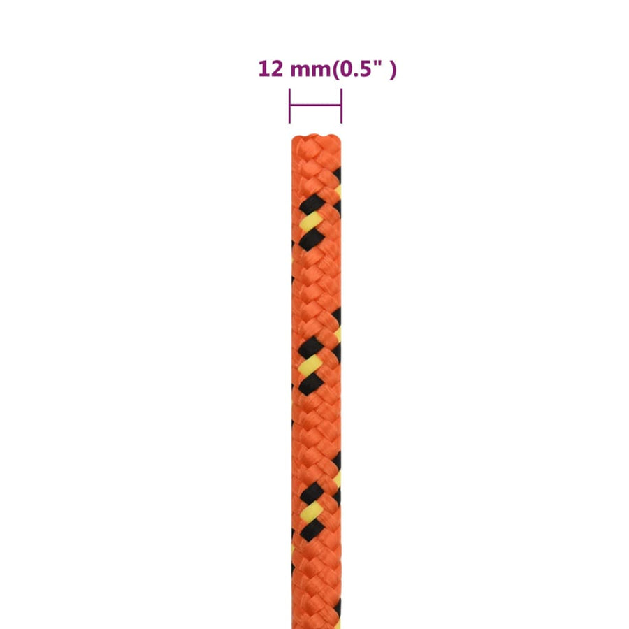 Boottouw 2 Mm Polypropyleen Oranje Orange 12 mm 50 m