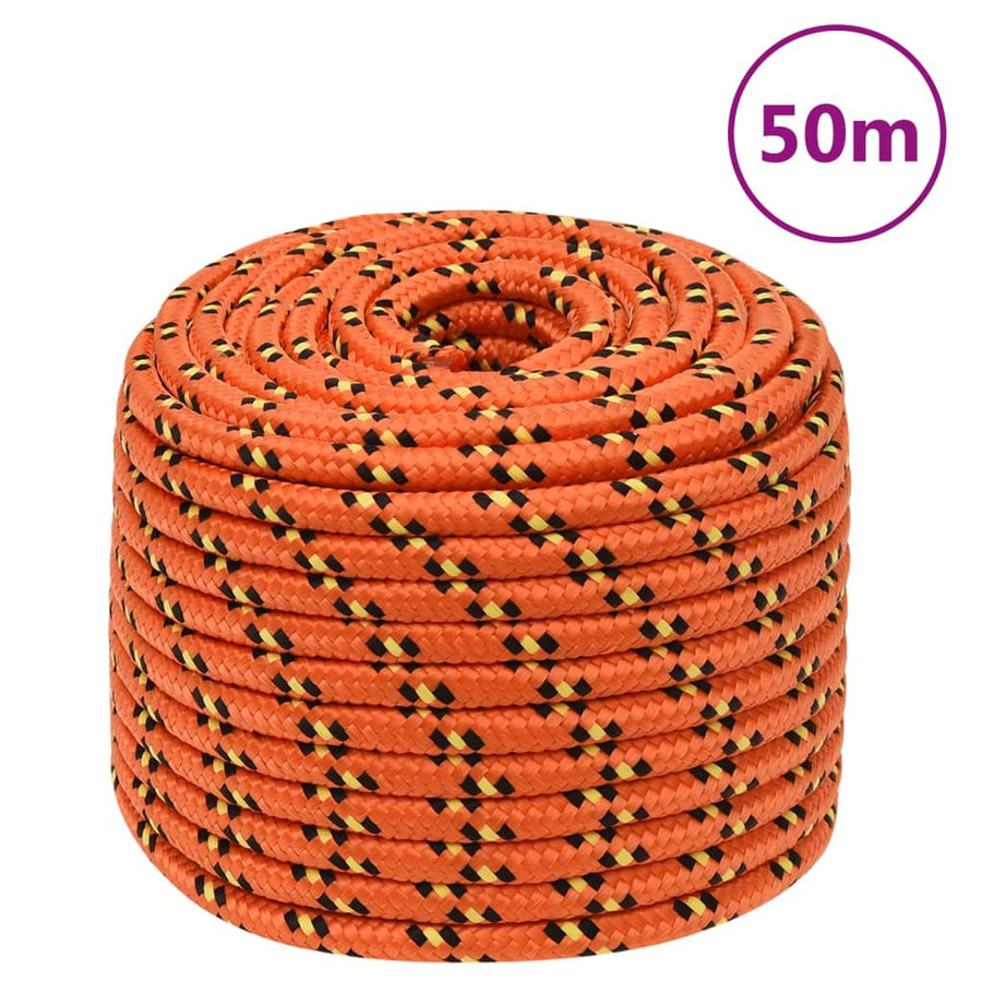 Boottouw 4 Mm Polypropyleen Oranje Orange 14 mm 50 m