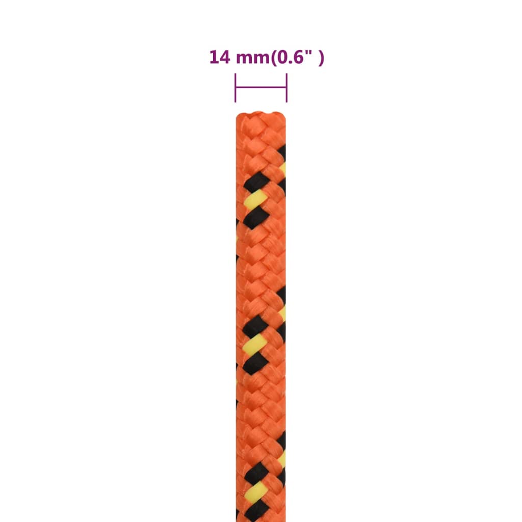 Boottouw 4 Mm 00 M Polypropyleen Oranje Orange 14 mm 100 m