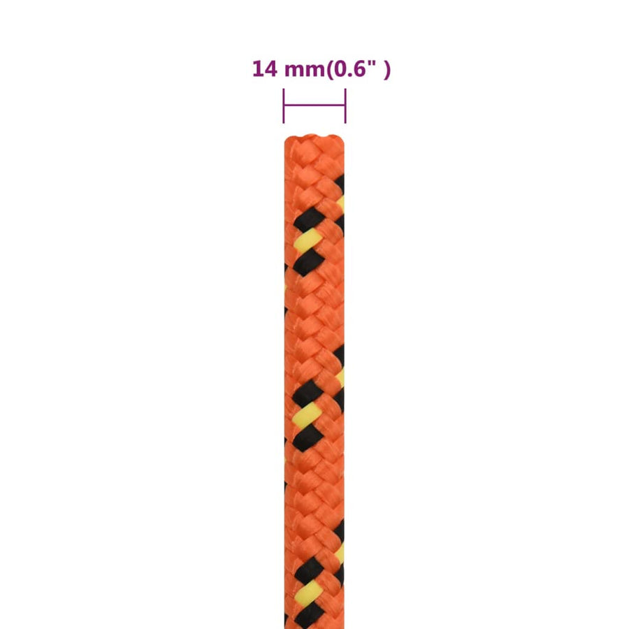 Boottouw 4 Mm Polypropyleen Oranje Orange 14 mm 250 m
