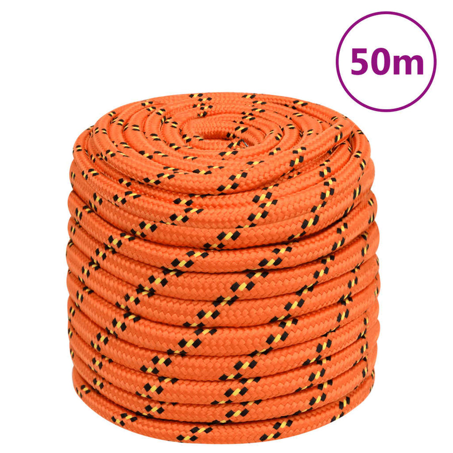 Boottouw 8 Mm Polypropyleen Oranje Orange 18 mm 50 m