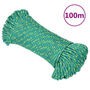 Boat Rope 4 mm 100 m polypropylene green