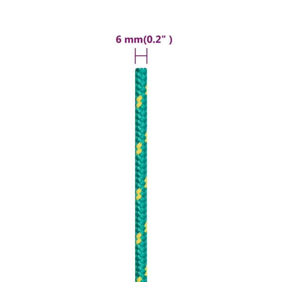 Boottouw 6 mm 100 m polypropyleen groen 6 mm 100 m