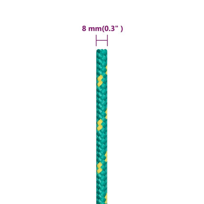 Boottouw 8 mm 100 m polypropeen groen 8 mm 100 m