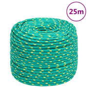 Boat rope 10 mm 25 m polypropylene green