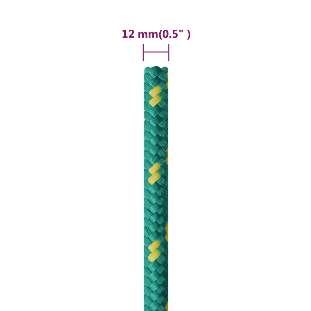 Boottouw 12 mm 50 m polypropyleen groen