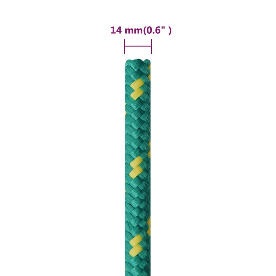 Boottouw 14 Mm 25 M Polypropyleen Groen