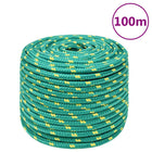 Boottouw 14 mm groen 100 m polypropyleen