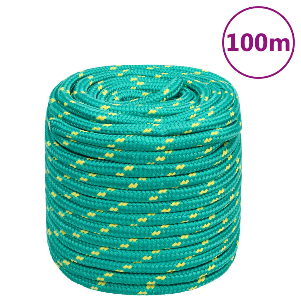 Boottouw 16 mm 100 m polypropyleen groen 16 mm 100 m