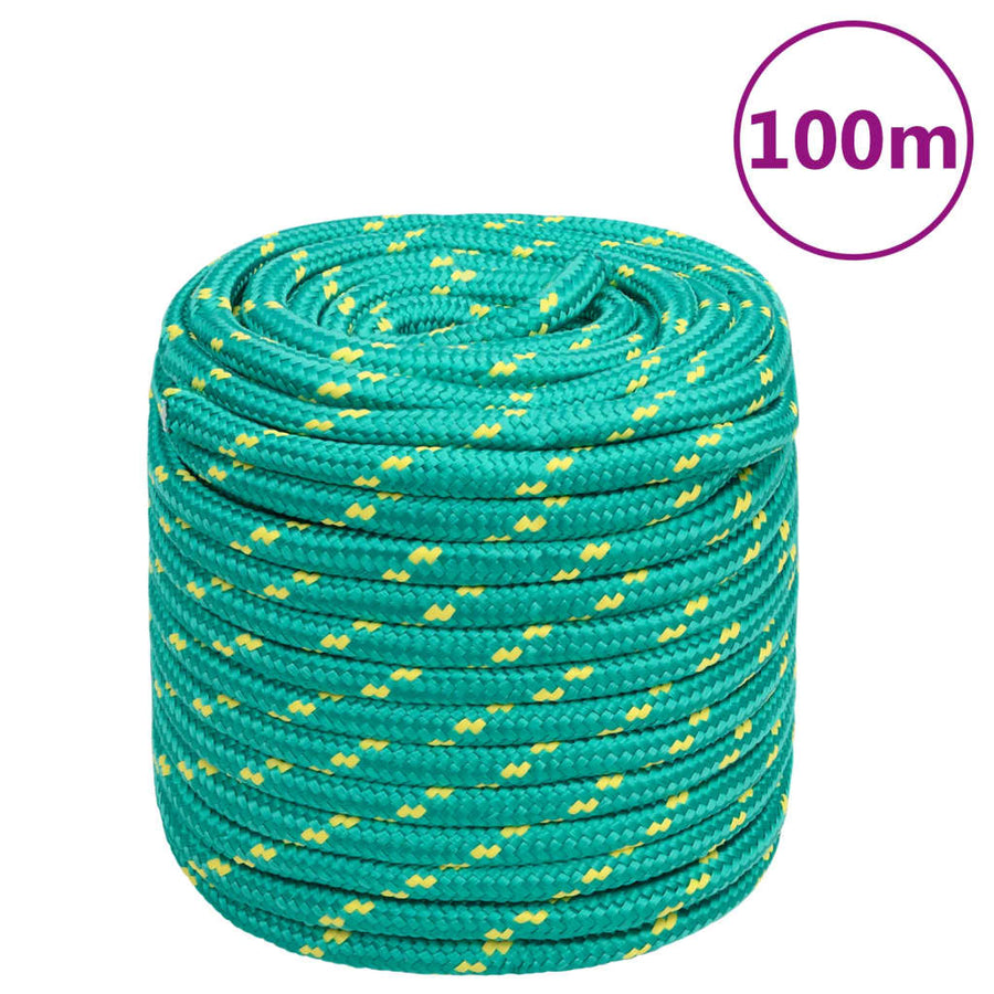 Boottouw 16 mm 100 m polypropyleen groen 16 mm 100 m