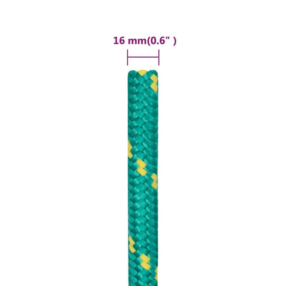 Boottouw 16 mm 100 m polypropyleen groen 16 mm 100 m