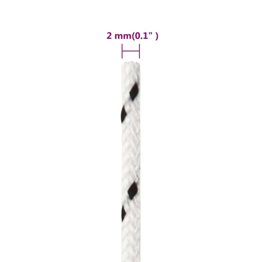 Boottouw Gevlochten X Polyester Wit 2 mm 25 m