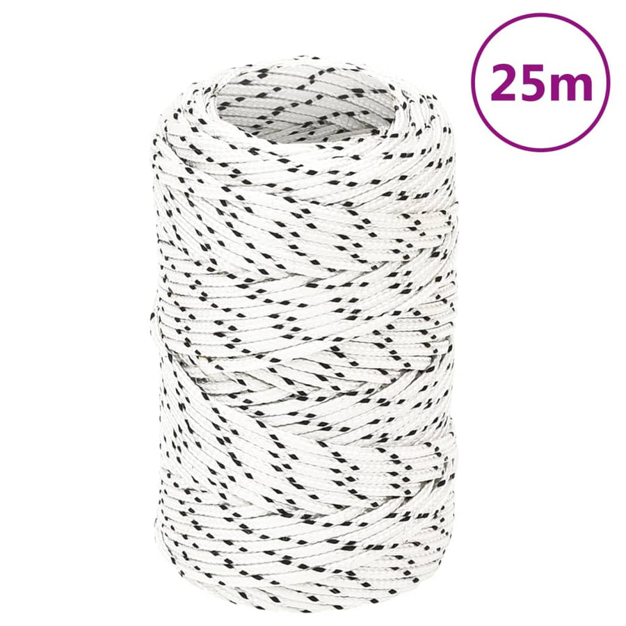 Boottouw Gevlochten X Polyester Wit 2 mm 25 m