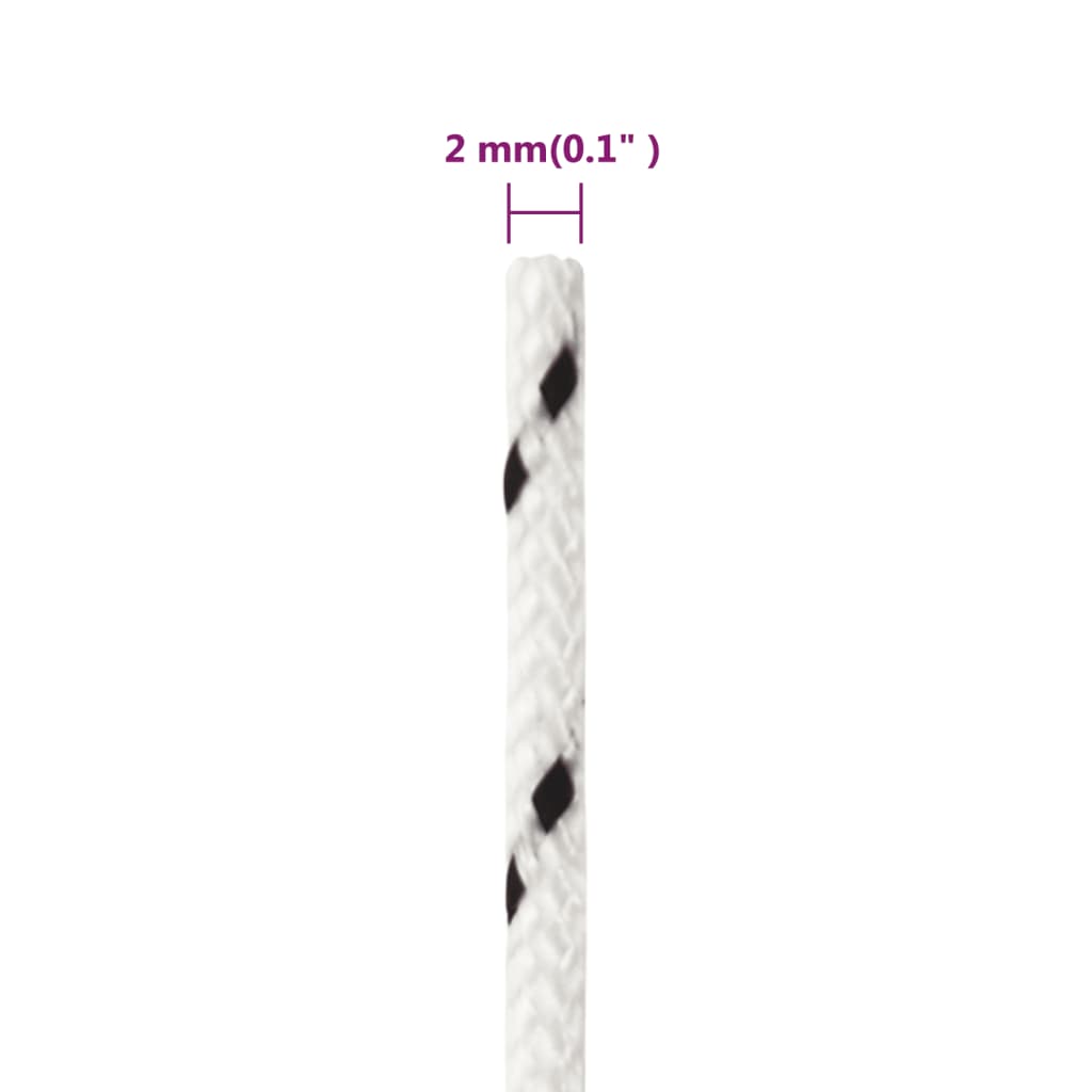 Boottouw Gevlochten X Polyester Wit 2 mm 50 m