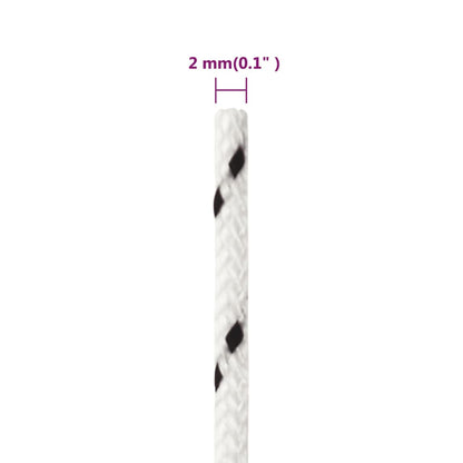 Boottouw Gevlochten X Polyester Wit 2 mm 50 m