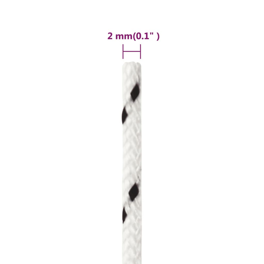 Boottouw Gevlochten X Polyester Wit 2 mm 50 m