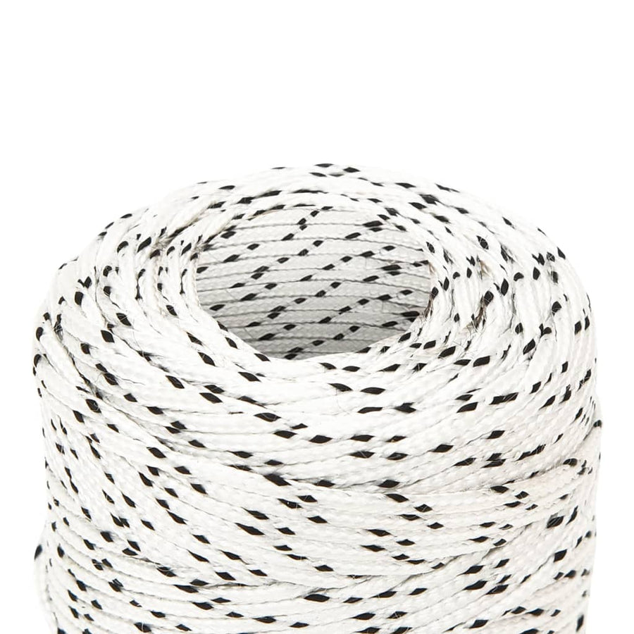 Boottouw gevlochten 2 mm x 500 m polyester wit 2 mm 500 m