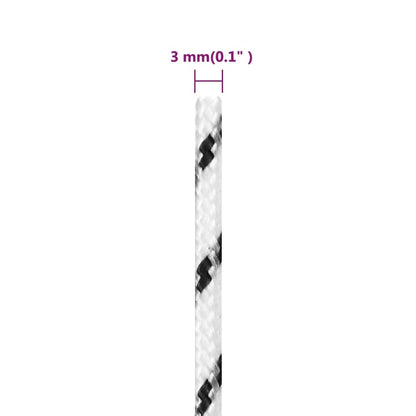 Boottouw Gevlochten X00 M Polyester Wit 3 mm 100 m