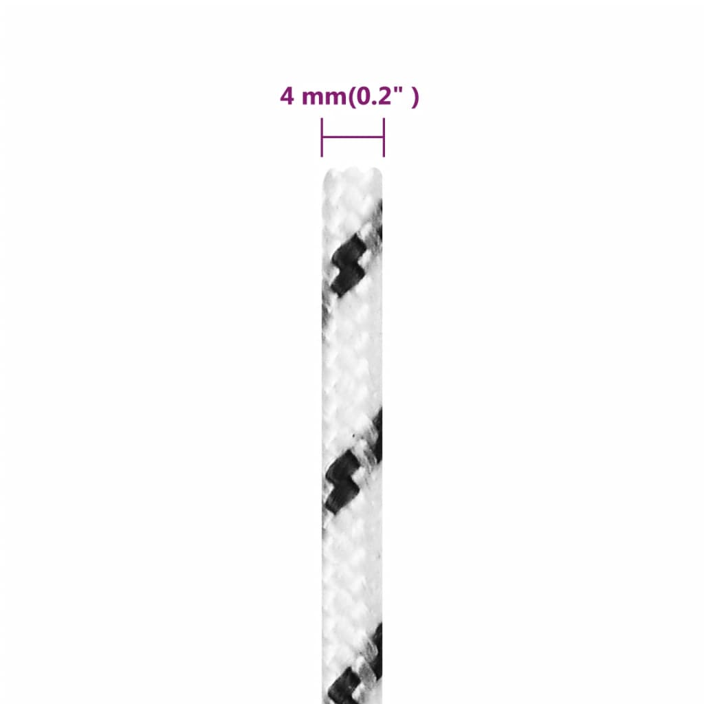 Boottouw Gevlochten X Polyester Wit 4 mm 25 m