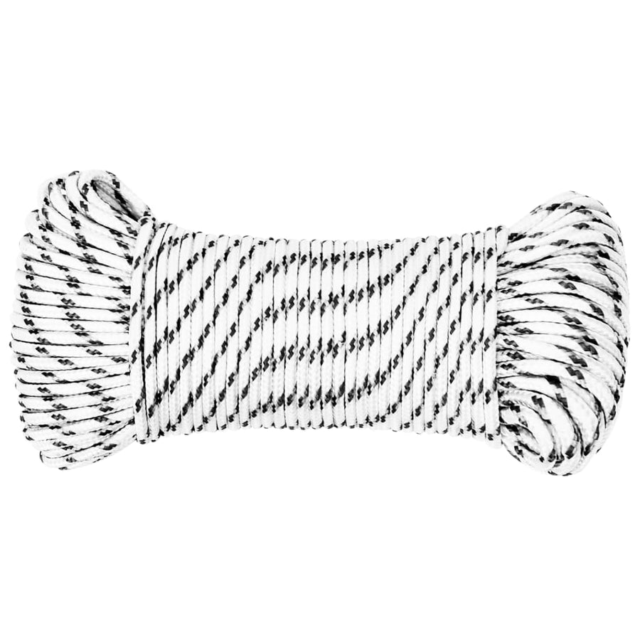 Boottouw Gevlochten 4 Mmx250 M Polyester Wit 1