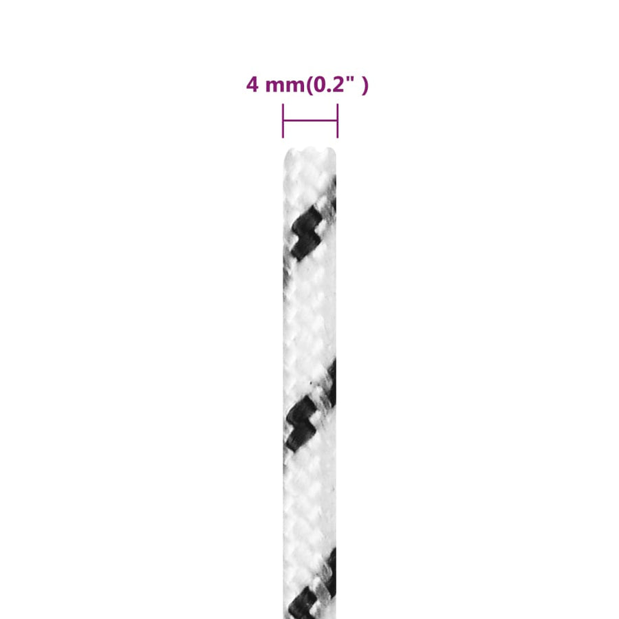 Boottouw Gevlochten 4 Mmx250 M Polyester Wit 1