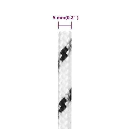 Boottouw Gevlochten X Polyester Wit 5 mm 50 m