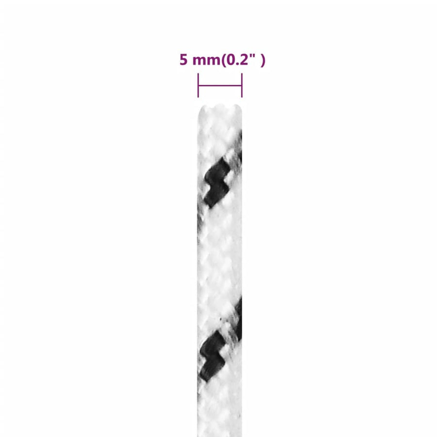 Boottouw Gevlochten X00 M Polyester 4 Wit 5 mm 100 m