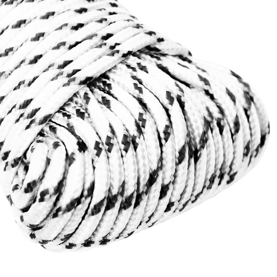 Boottouw Gevlochten 5 Mmx250 M Polyester Wit 1