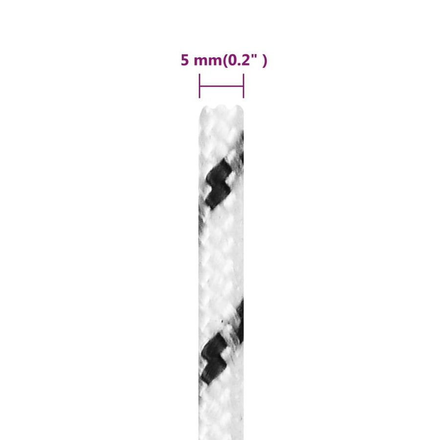 Boottouw Gevlochten 5 Mmx250 M Polyester Wit 1